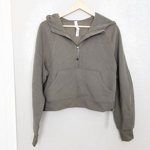 NWT Lululemon Oversized Scuba Half Zip Grey Sage